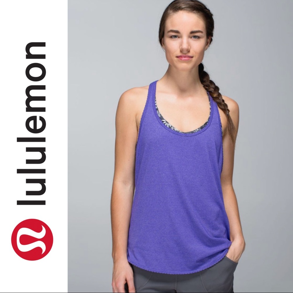 Lululemon Razorback Tank Top Singlet Purple blue